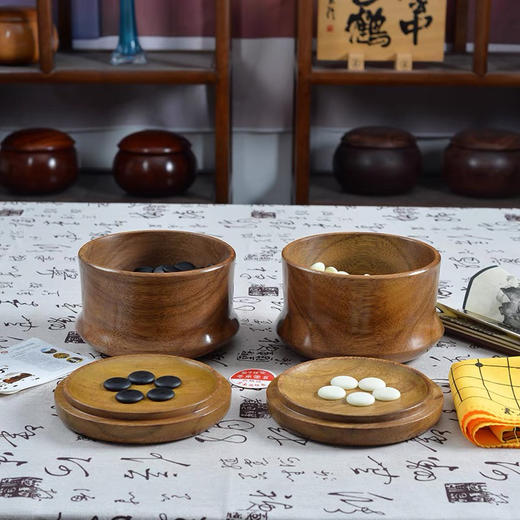 楸木亮光型特大号本因坊围棋罐 商品图0