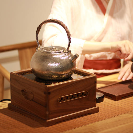 龙隐斋 崇正/北美胡桃木电陶炉 1000W 尺寸21*21*13cm（6台/箱）电热茶炉家用静音烧水煮茶器小台式 商品图1