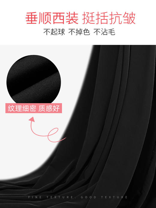 「垂顺质感看得见！感受夏季清凉」西装短裤女夏季外穿薄款宽松直筒潮ins中裤高腰雪纺五分裤子 商品图2