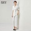 IWY/气质白色短袖西服套装女设计感小西装播音主持职业装显瘦修身正装CP11250 商品缩略图1