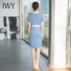 IWY/高端蓝色职业西装连衣裙女时尚气质美容院工作服播音主持艺考正装Q710-L 商品缩略图2