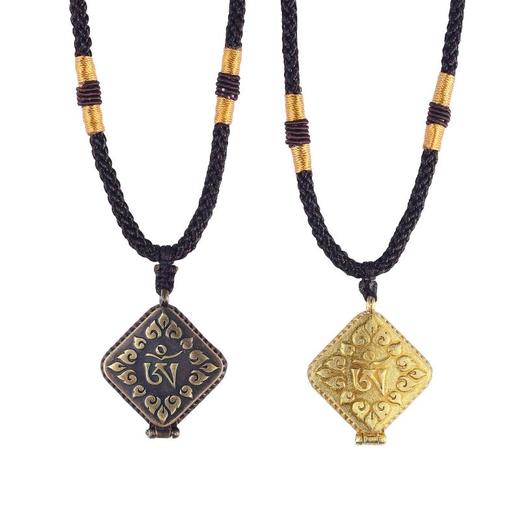 醍醐 菱形种子字嘎乌盒 金色 仿古色 两色可选 配项链编绳 商品图5