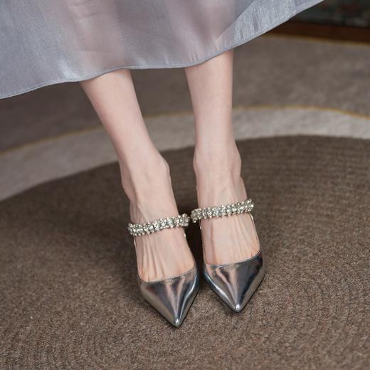 爆款百搭，优雅尖头真皮高跟凉拖DB-m21128 商品图5