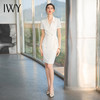 IWY/白色薄款夏季短袖西装半裙女职业装主持人商务正装美容院工作服OL CS1542 商品缩略图1