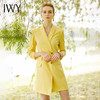 IWY/高端黄色职业连衣裙2022夏职业装工作服气质收腰修身美容院工装裙222069Q1 商品缩略图0