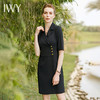 IWY/高端黑色正装职业连衣裙女夏季主持人工作服西装套裙气质修身裙子222074Q1 商品缩略图0