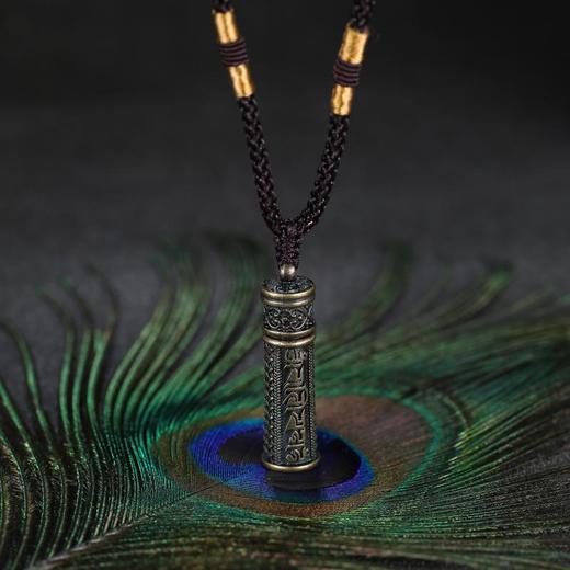 醍醐‧六字真言吉祥结嘎乌盒吊坠 项链 内赠祝福青稞米 可装藏 三款可选 男女中性款 商品图0