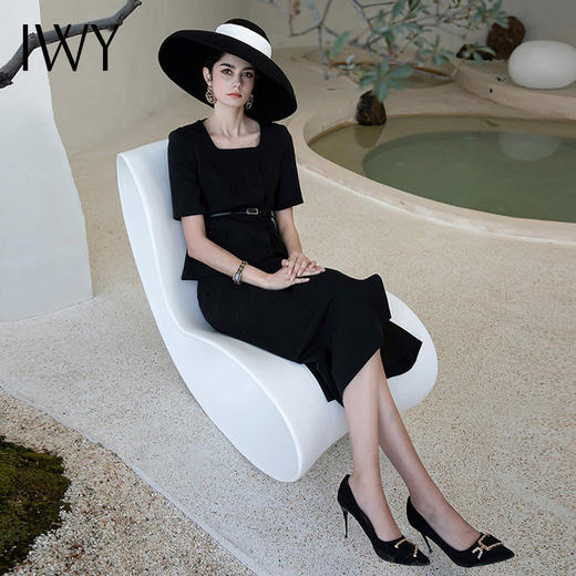 IWY/高端短袖西装半裙*练短袖职业装套裙时尚主持人正装休闲工作服CS1556 商品图1