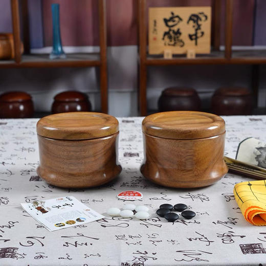 楸木亮光型特大号本因坊围棋罐 商品图2