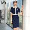IWY/气质藏青职业西装连衣裙女前台接待正装美容院工作服播音艺考套裙Q710-ZL 商品缩略图3