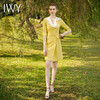 IWY/2022夏季黄色名媛西装连衣裙设计感主持人正装气质商务职业装套裙222081Q1 商品缩略图3