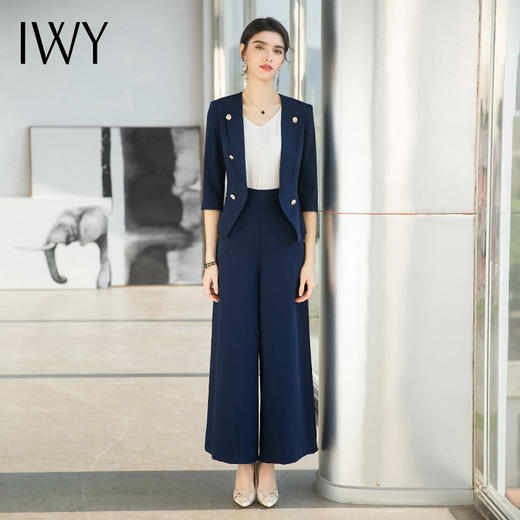 IWY/时尚干练总裁西装套装女2022春夏新款商务职业装高端阔腿裤正装OL CP1537 商品图0