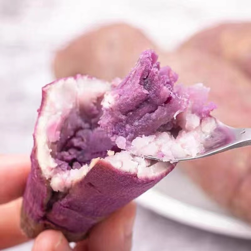 甄源|广东冰淇淋紫薯3斤5斤单果小果50-150g中果150-300g单果300g+一点红红薯