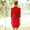 IWY/红色西装连衣裙女2022夏季高级感上镜主持工作服职业套装气质正装222070Q1 商品缩略图3