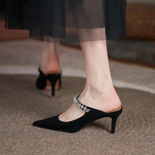 爆款百搭，优雅尖头真皮高跟凉拖DB-m21128 商品图6