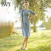 IWY/蓝色名媛职业西装连衣裙女夏高级感播音主持人正装工作服气质套裙222079Q1 商品缩略图1
