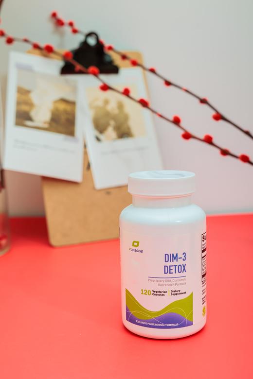 【雌激素代谢因子】DIM-3  Detox 120片 三合一配方 姜黄+DIM+胡椒碱 支持雌激素代谢  Purecise 商品图0