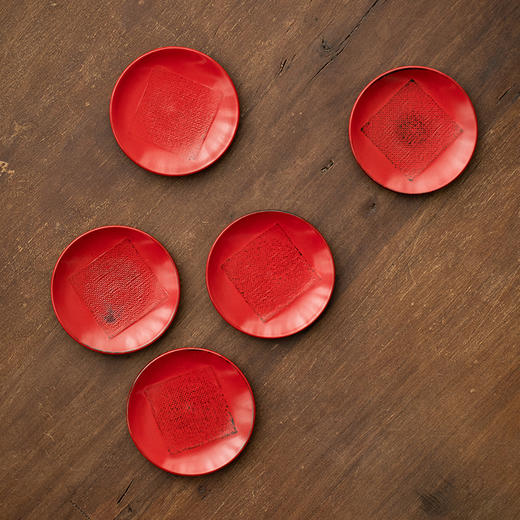 茶家吉橙原木布贴大漆茶托干泡垫小壶承茶杯托多款可选 商品图10