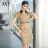 IWY/卡其西装连衣裙女夏高级感主持人名媛气质职业裙装时尚干练工作服 Q716 商品缩略图3
