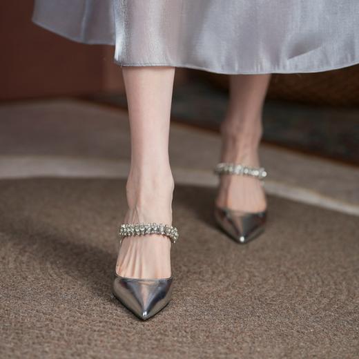 爆款百搭，优雅尖头真皮高跟凉拖DB-m21128 商品图1