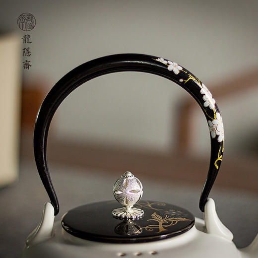 龙隐斋 龙隐斋 电陶炉专用烧水壶 可泡茶煮茶 柿形壶（白） 商品图3