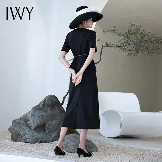 IWY/高端短袖西装半裙*练短袖职业装套裙时尚主持人正装休闲工作服CS1556 商品图2