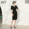IWY/黑色西装连衣裙设计高级感小众中长款西装裙面试正装职业装套裙女Q721 商品缩略图3