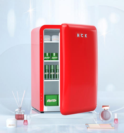 HCK哈士奇BC-70R化妆品冰箱复古小型护肤面膜美容美妆 商品图0