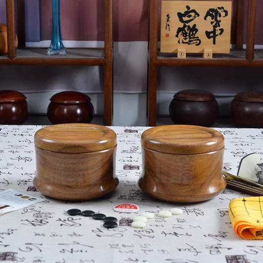 楸木亮光型特大号本因坊围棋罐 商品图1