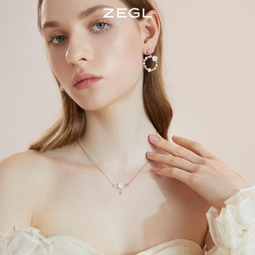 ZEGL设计师裙饰box系列925纯银蝴蝶花朵项链女轻奢小众锁骨链配饰 商品图3