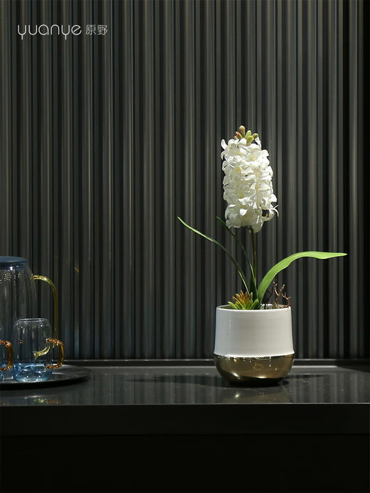 假花风信子仿真花高档轻奢酒店客厅餐桌插花装饰花茶几花艺摆设件 商品图4