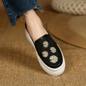 舒适减龄，网纱拼接小雏菊厚底凉拖ZM-MT202255