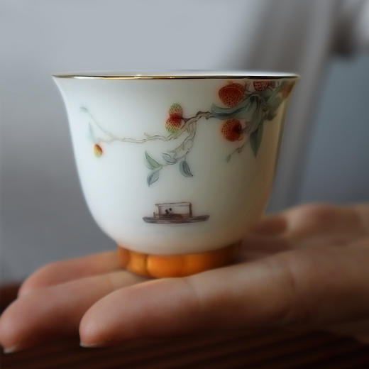 深圳手信 余年窑深圳印象鹏城礼系列10头羊脂玉瓷中式茶具 商品图6