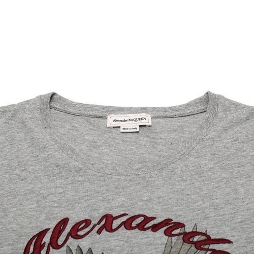 AlexanderMcQueen/亚历山大麦昆 男士短袖T恤棉质圆领 609578 QOZ92 商品图7