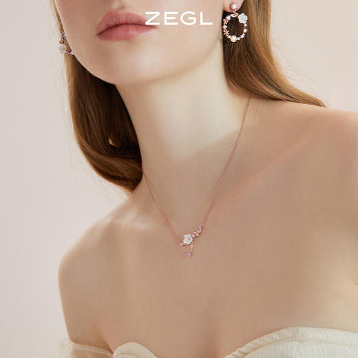 ZEGL设计师裙饰box系列925纯银蝴蝶花朵项链女轻奢小众锁骨链配饰 商品图4