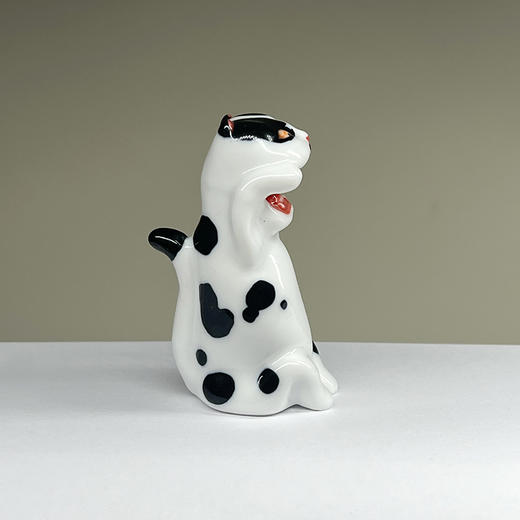 不仁斋 雕塑系列 限量100件青花+釉下彩奶牛猫迷你猫摆件潮玩 商品图2