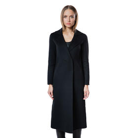 RICHMOND 女士羊毛花纹印花中长款大衣 黑色 RWA19105CP BLACK