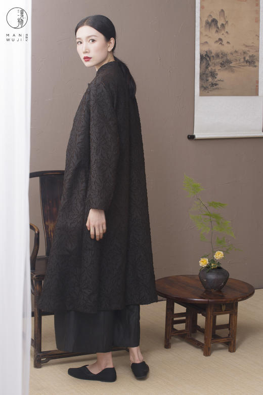 漫物记提花开衫中长外套MWJ-W013 商品图2