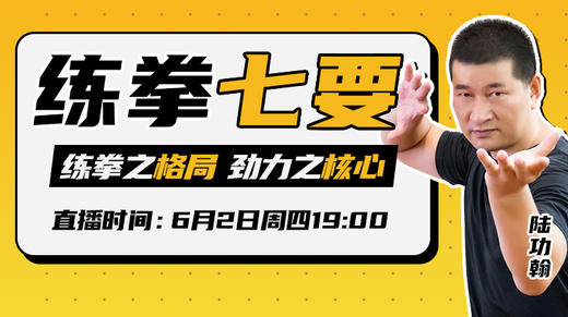 【6月2日】第32场：练拳七要（练拳之格局，劲力之核心） 商品图0