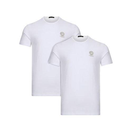 VERSACE/范思哲男士棉质圆领贴身打底短袖内衣T恤两件套装 AU10193 A232741 商品图0