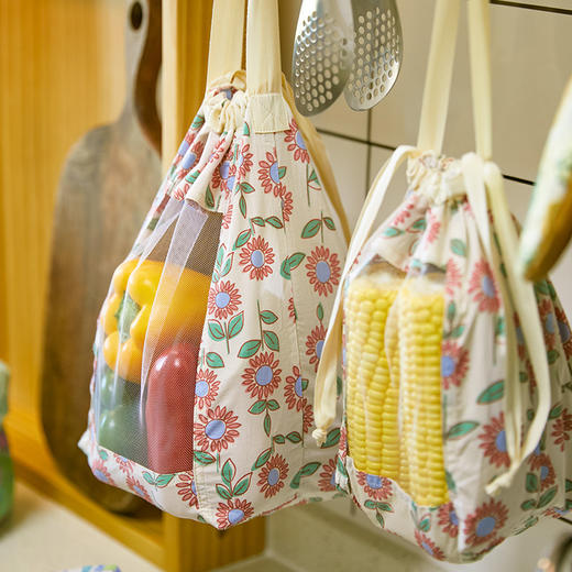 太阳花系列可视收纳袋果蔬厨房环保袋 商品图0
