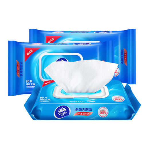 维达杀菌无刺激80片无香湿巾 商品图0