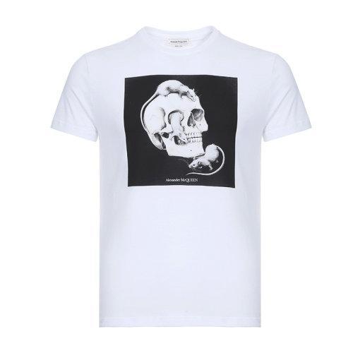 AlexanderMcQueen/亚历山大麦昆 男士短袖T恤 男士棉质圆领短袖T恤 611010 QOZB4 商品图0