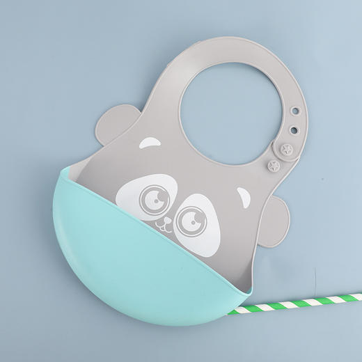 【婴儿硅胶围兜】宝宝吃饭立体防水超软食饭兜儿童围嘴大号口水兜免洗 商品图9