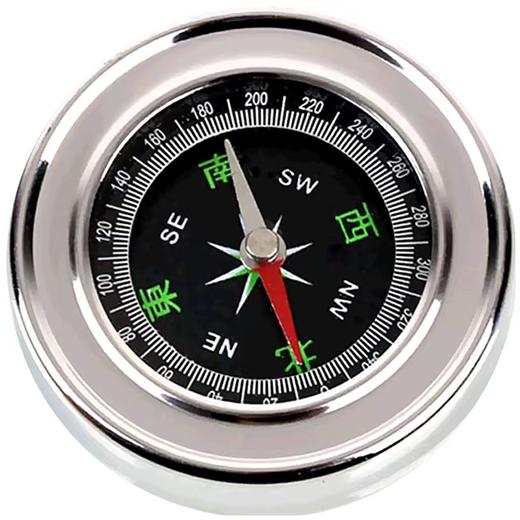 指南针便携式户外登山野营方向不锈钢60mm汽车用品高精度指北针罗盘1个 商品图1