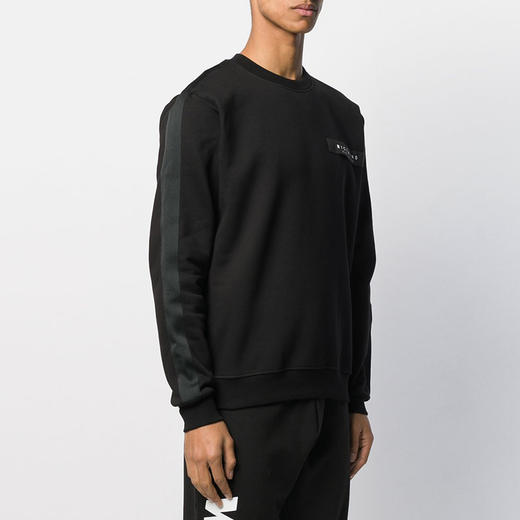 RICHMOND 男士棉质字母徽标印花长袖卫衣 黑色 RMA19088FE BLACK 商品图1