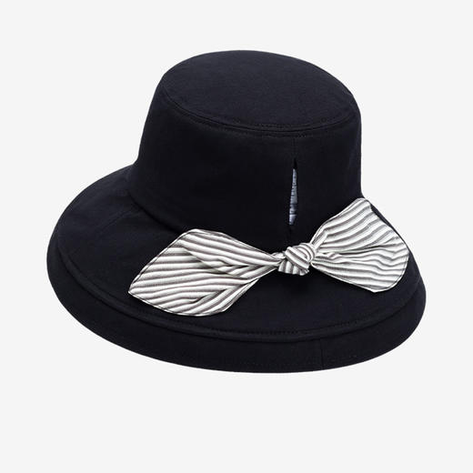 D.Jernny黛嘉霓蝴蝶结大檐夏季薄款透气遮阳防晒渔夫帽海边度假太阳帽MSB22WH118100 商品图1