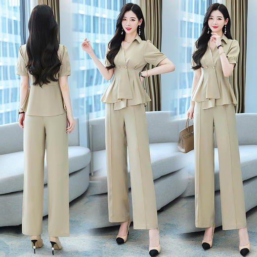 职业套装女夏季新款气质优雅女神范时尚显瘦两件套HR-WM22159 商品图6