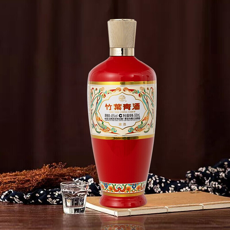 【整箱6瓶】45度竹叶青荣耀版500ML