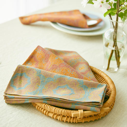 神秘波西系列餐巾复古亚麻高档口水巾 商品图3